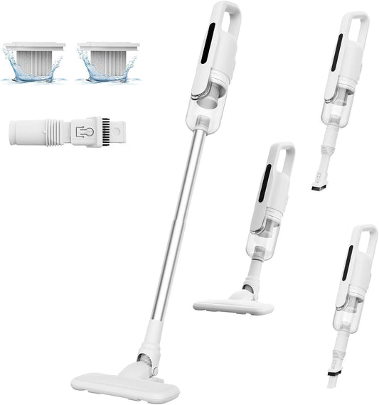 U5PRO Aspirapolvere Senza Fili, 28,000Pa Potente Aspirazione, 35Min di Autonomia, Scopa Elettrica Ultra Leggera con Filtro HEPA, Testa Rotante, per Peli di Animali, Pavimenti Duri, Casa e Auto