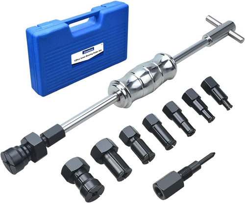 12 Pezzi, 8-32 mm, Kit di estrattori per Cuscinetti Interni per Fori ciechi, con Martello Scorrevole e pinze espandibili, per Auto e Moto