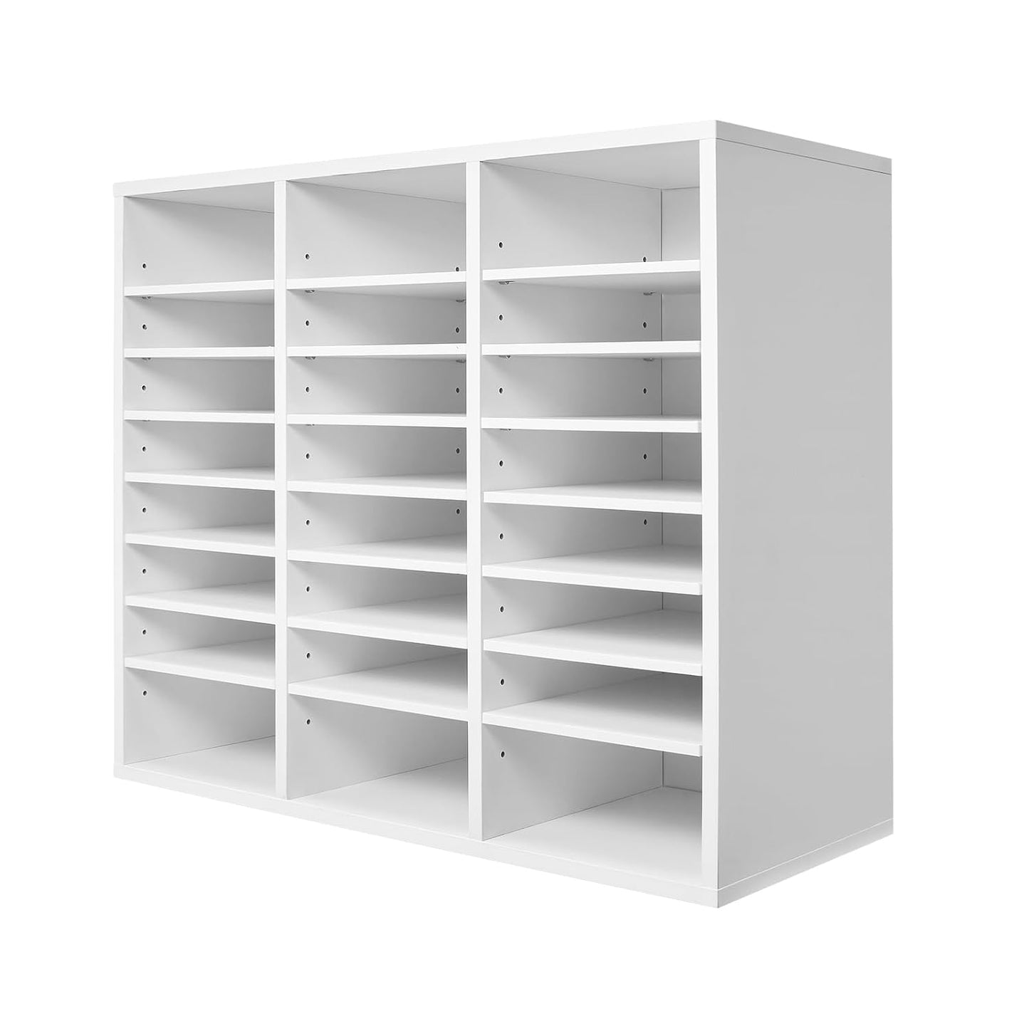Literature Organizer Document Rack with 24 Pockets & Adjustable Shelves