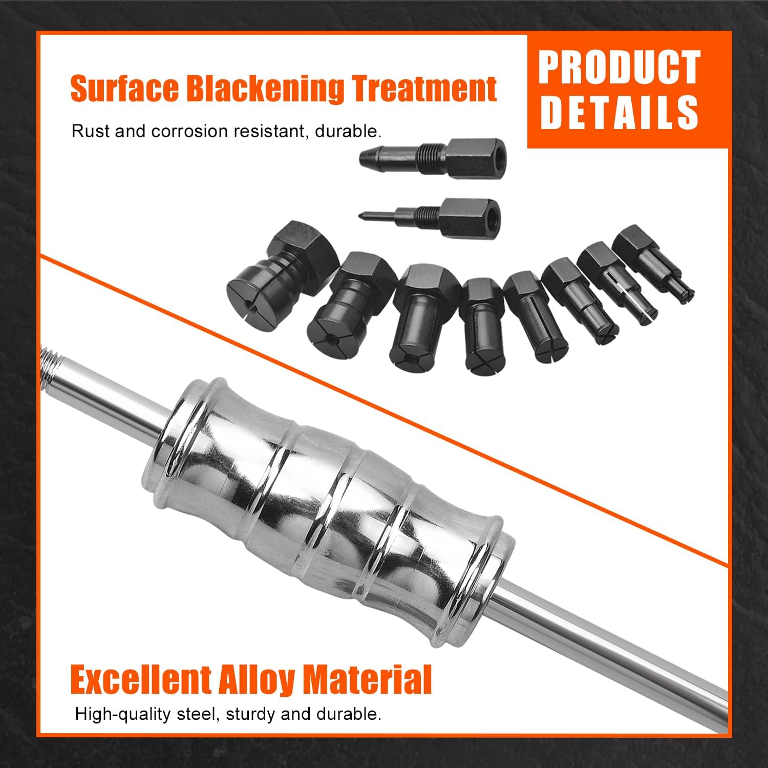 12 Pezzi, 8-32 mm, Kit di estrattori per Cuscinetti Interni per Fori ciechi, con Martello Scorrevole e pinze espandibili, per Auto e Moto