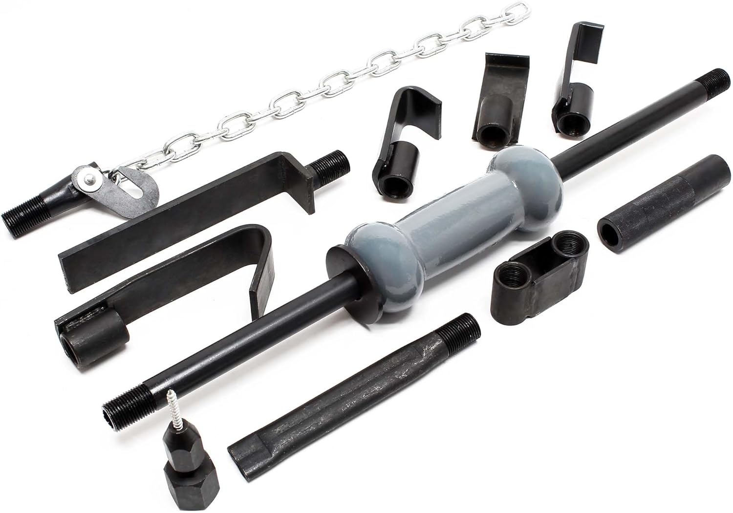 Set universale 11 pezzi per riparazione carrozzeria con martello scorrevole per ammaccature