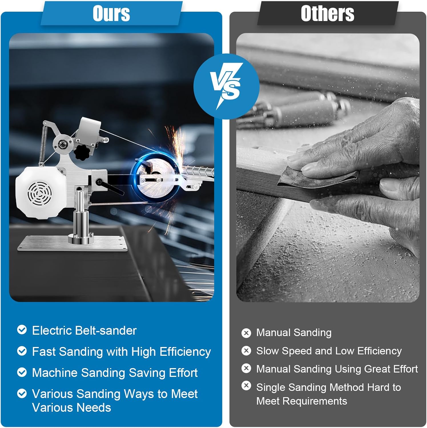 Levigatrice a nastro con motore brushless, 220 V Levigatrice a nastro Levigatrice a disco Lucidatrice Levigatrice a nastro + motore brushless Levigatrice Segnaletica