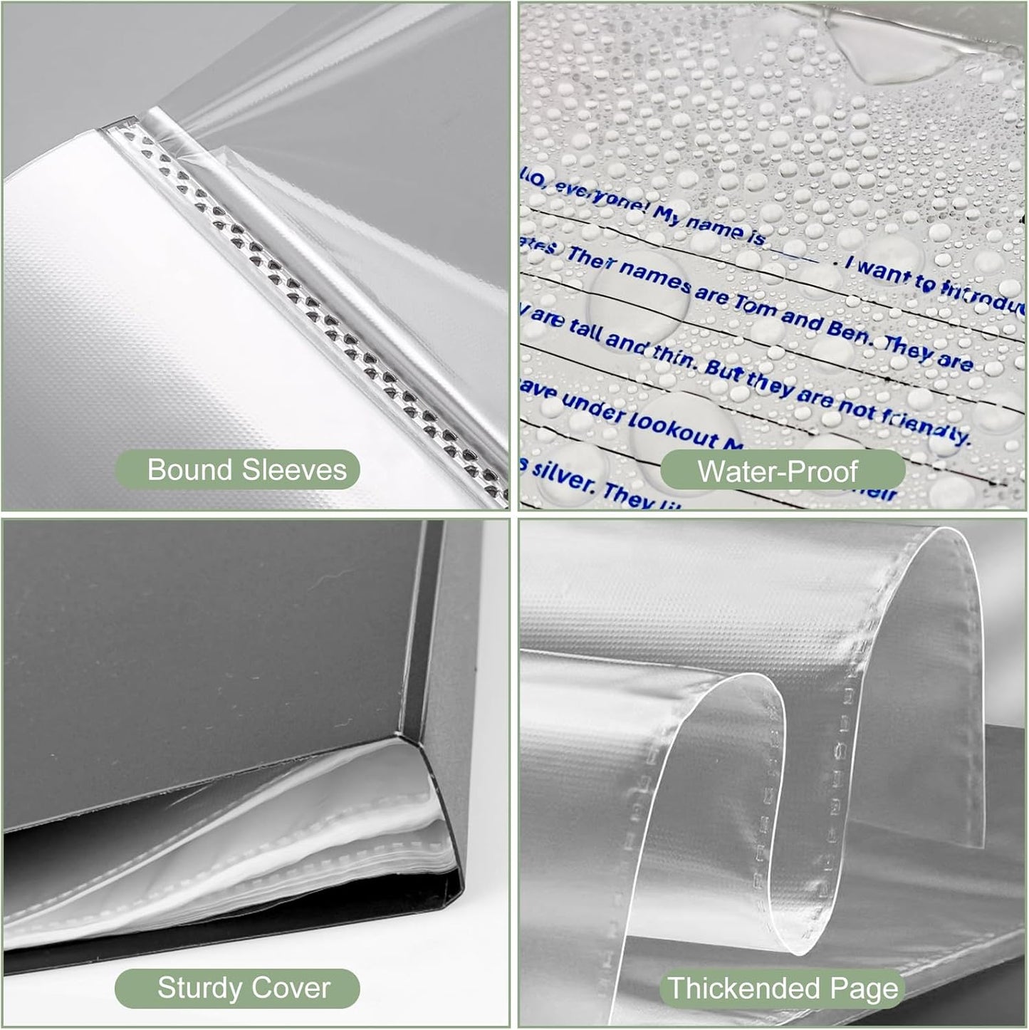 A4 Display Book with Clear Pockets Folder with Sleeves Project Folder for Individuals, Office, and Home