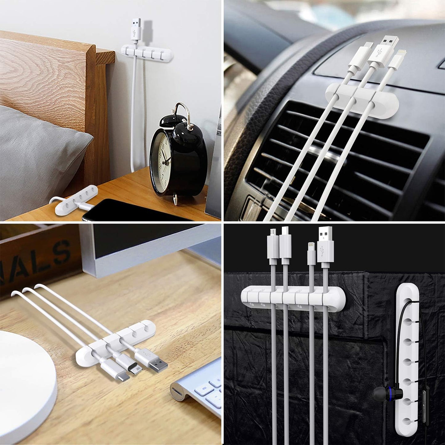 Cable Holder Cable Clips Cable Management Self-Adhesive Cable Organizer Multipurpose Cable Routing