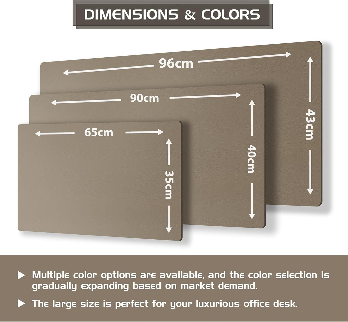 Cork Desk Mat, Reversible Desk Pad with Natural Cork & PU Leather, Mouse Pad/Table Protector Brown