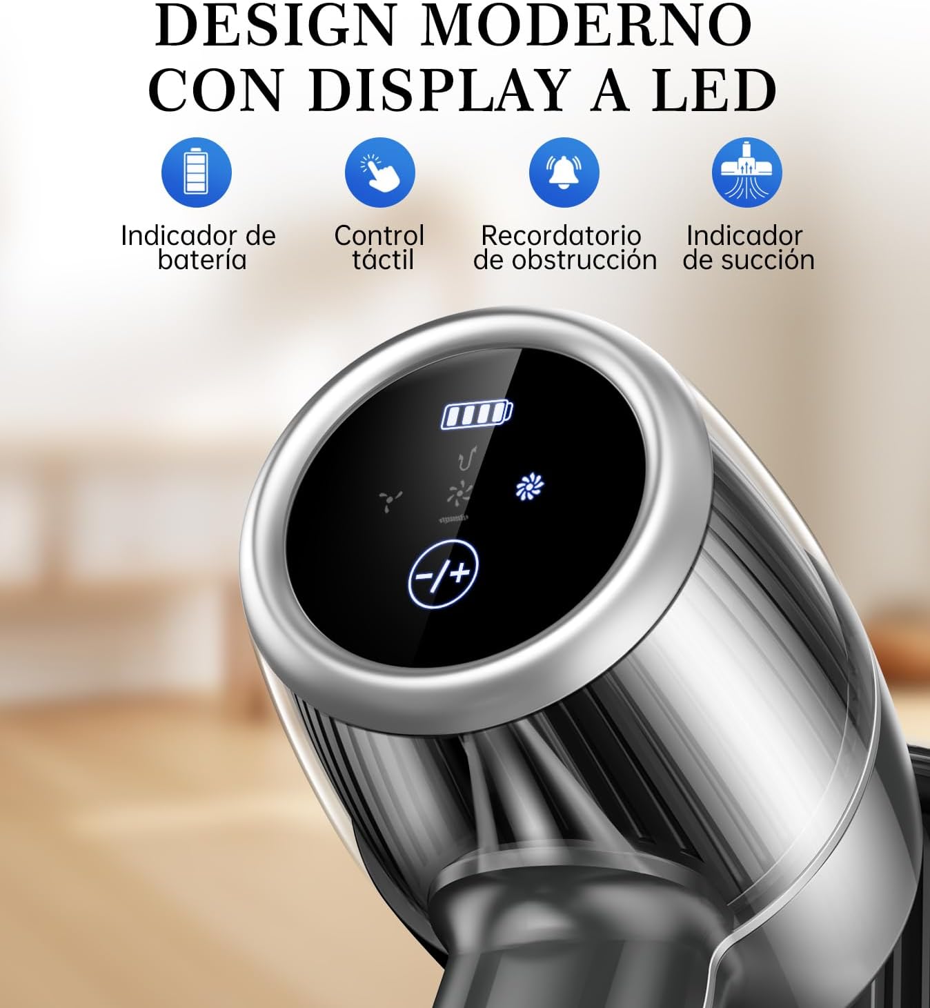 Aspirapolvere Senza Fili Scopa Elettrica - Potente Filo Batteria Cordless Vacuum Cleaner Scope Elettriche Sacco Portatile Ciclonico Silenzioso per Divano Tappeti Parquet Pavimenti Peli di Animali