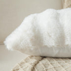 Lot de 2 housses de coussin blanches 40 x 40 cm