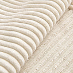 Lot de 4 housses de coussin en velours côtelé beige 40 x 40 cm