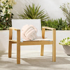 Coussin décoratif noué blanc cassé 22 cm